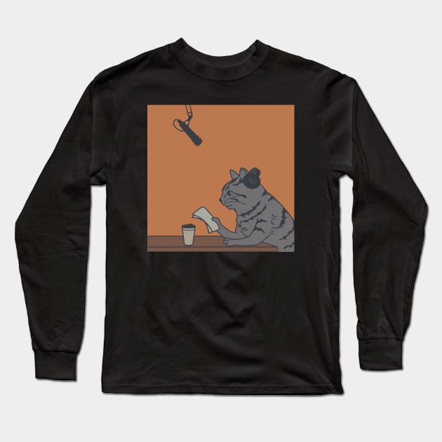 Audio Meow Production Logo Long Sleeve T-Shirt by AudioMeow